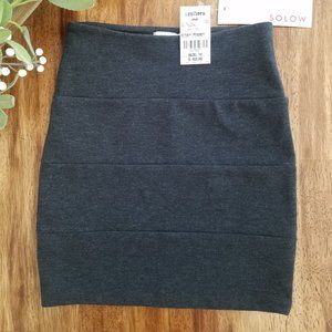 SOLOW Designer Gray Girls Mini Skirt 10 12 M $62